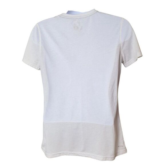 Adidas Mens Ultimate Tee Lg White V-Neck Climalite SS Versatile Sporty Athletic - Picture 2 of 5